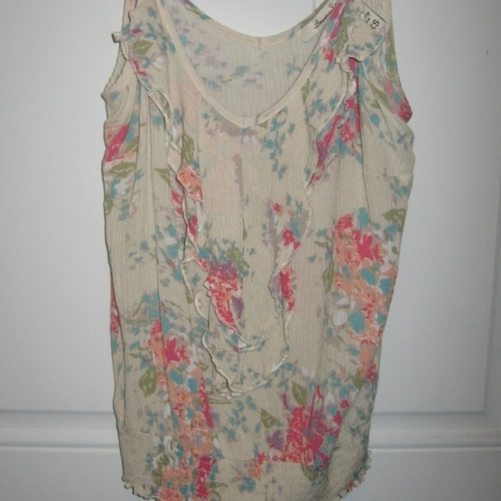 American Rag Cie Women’s XS Floral Tank Top‎ Blouse